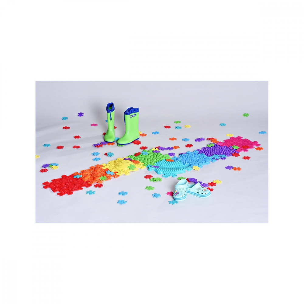 Set Covorase ortopedice senzoriale tip puzzle Curcubeu [3]