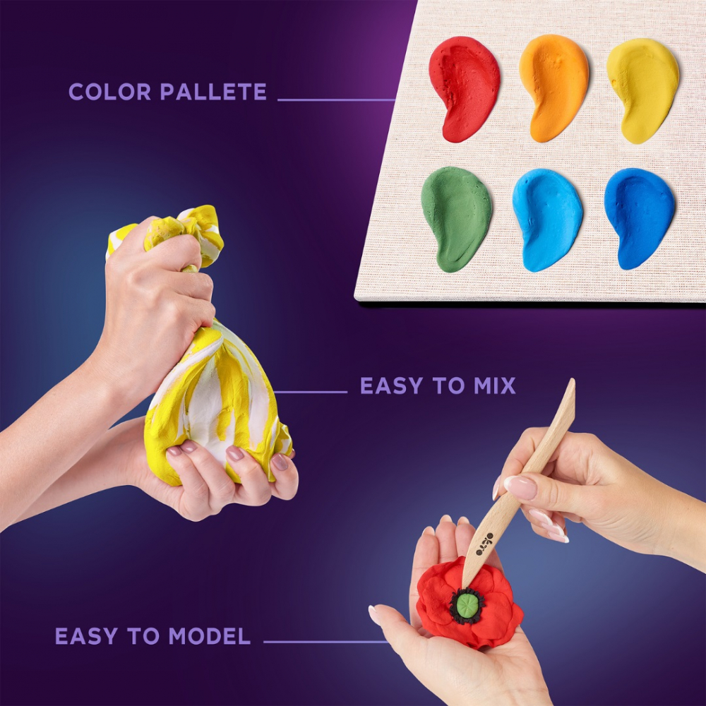 Okto-Set creatie Wood & Craft - Flowers, 21*21cm - Romance [3]