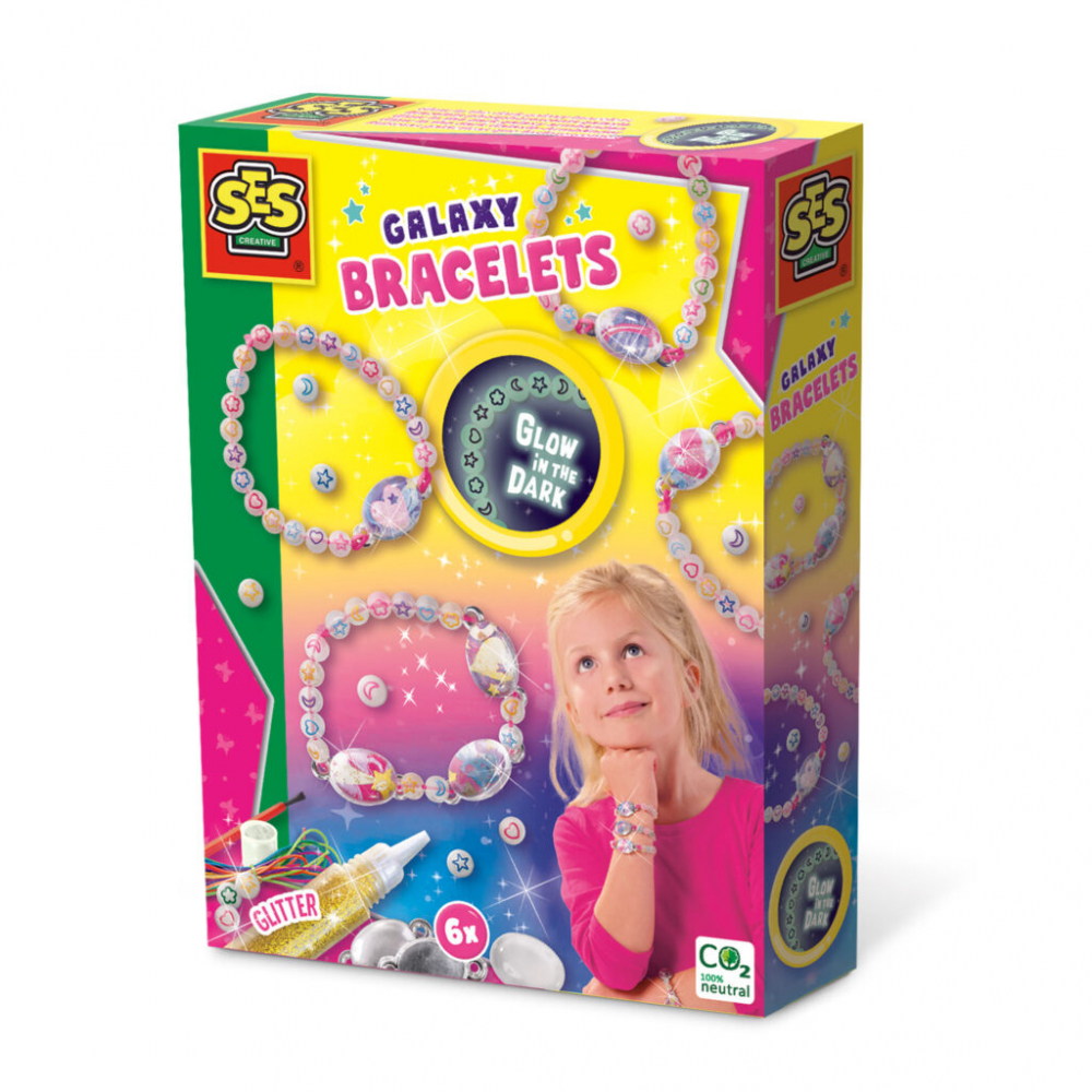 SES Creative-Set Creativ Bratari Galaxie - Stralucesc In Intuneric [1]