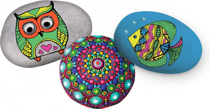 Grafix-Set creativ - Pictura pe pietre (neon) [4]