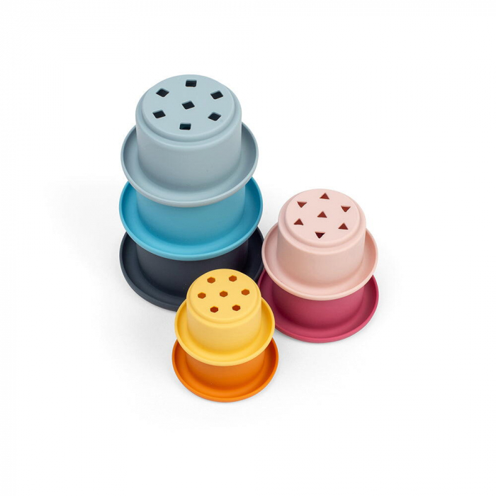 BIGJIGS Toys-Set cupe de stivuit din silicon [3]
