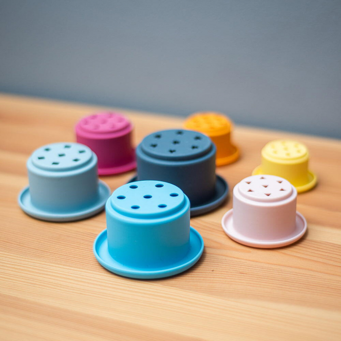 BIGJIGS Toys-Set cupe de stivuit din silicon [8]