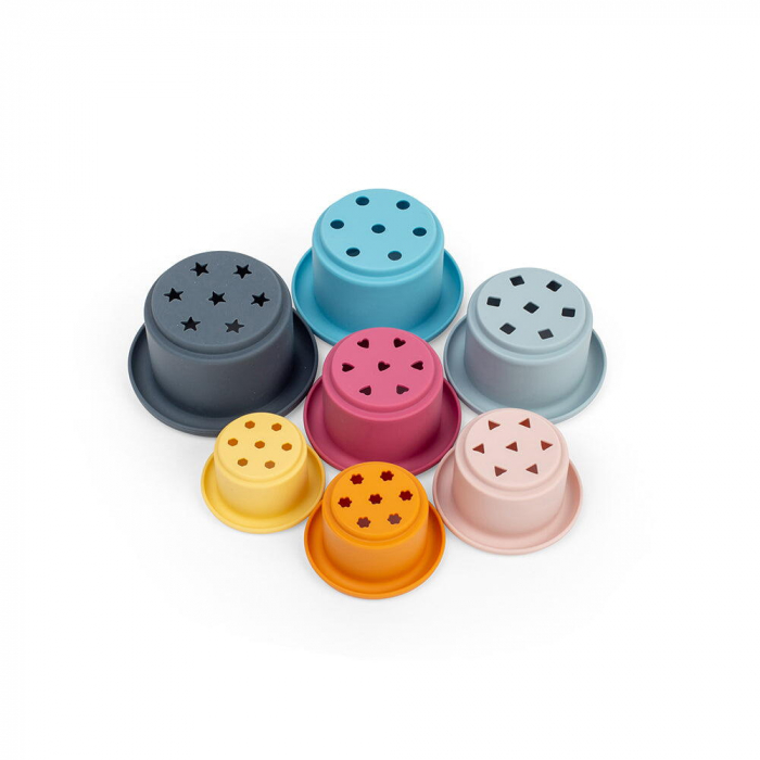 BIGJIGS Toys-Set cupe de stivuit din silicon [4]