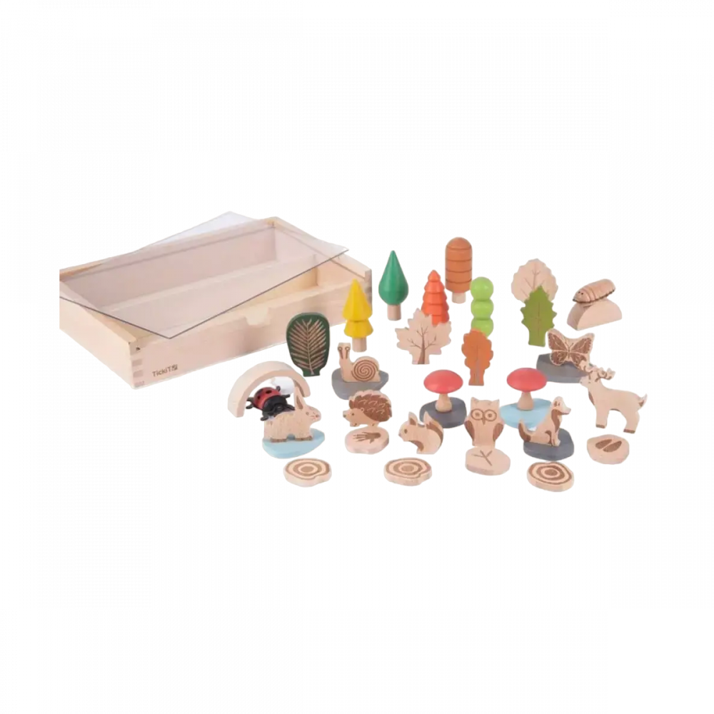 Set de 37 figurine din lemn pentru activitati educative Padurea [1]