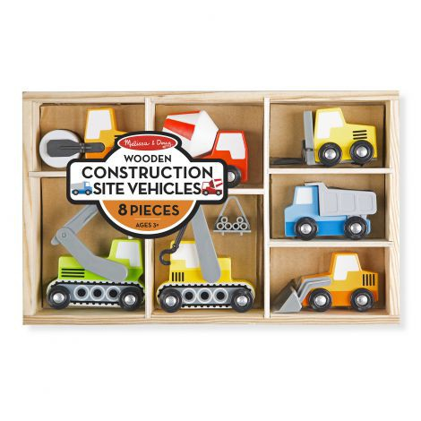 Melissa & Doug Set de 7 masinute utilitare din lemn [1]