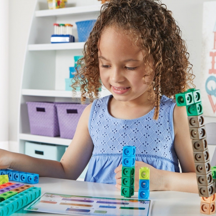 Learning Resources-Set de activitati MathLink Cubes pentru incepatori - Dinozauri [3]