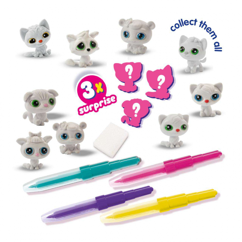 SES Creative-Set De Carioci Cu Aerograf Si 3 Pisici Surpriza [2]