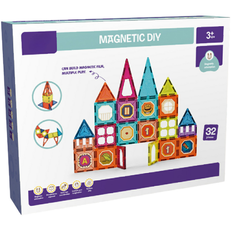 Set de constructie magnetic - 32 piese (7.5 cm) [1]