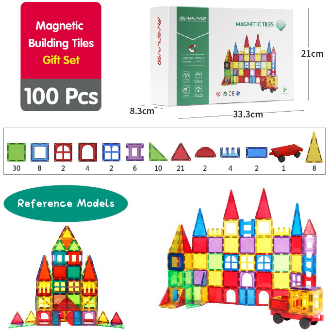 Magplayer Set de constructie magnetic 3D - 100 piese [3]
