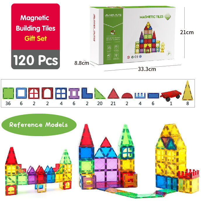 Magplayer Set de constructie magnetic 3D - 120 piese [3]