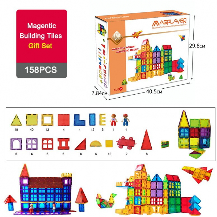 Magplayer Set de constructie magnetic 3D - 158 piese [3]