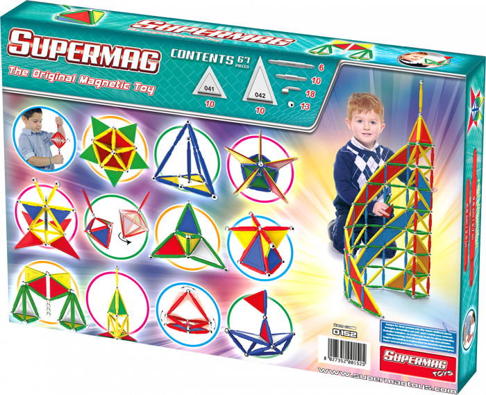 Supermag-Set de constructie magnetic Supermag Tags, 67 piese [2]