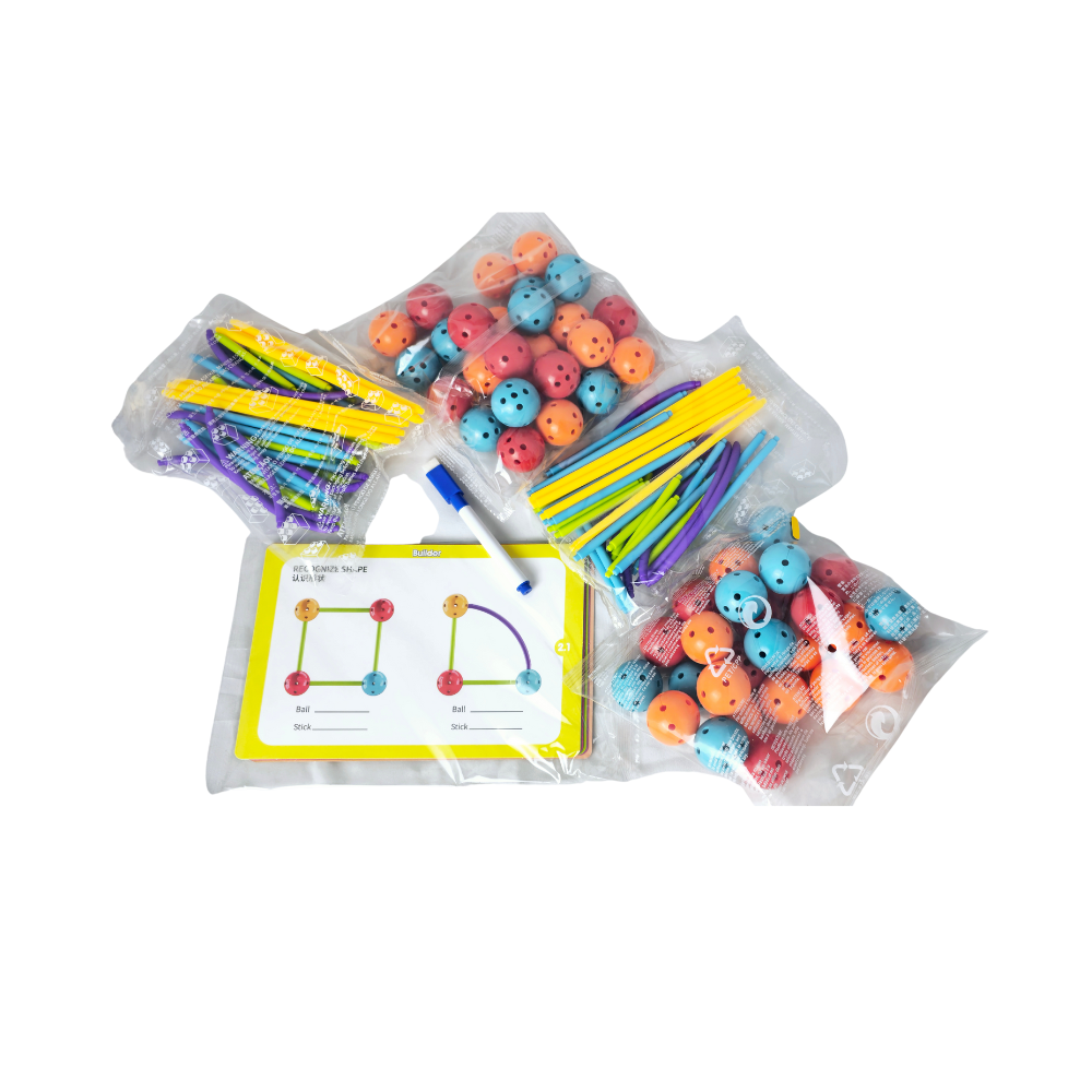 Bufnitel-Set de constructie STEAM - Forme 3D ( 140 piese) [3]