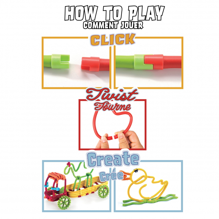 Clicstoys-Set de construit cu magnet Spaghetteez 70 piese [5]