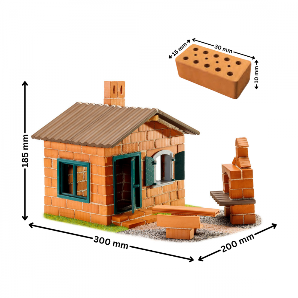 Teifoc-Set de construit din caramizi in miniatura - Casuta cu gratar [2]