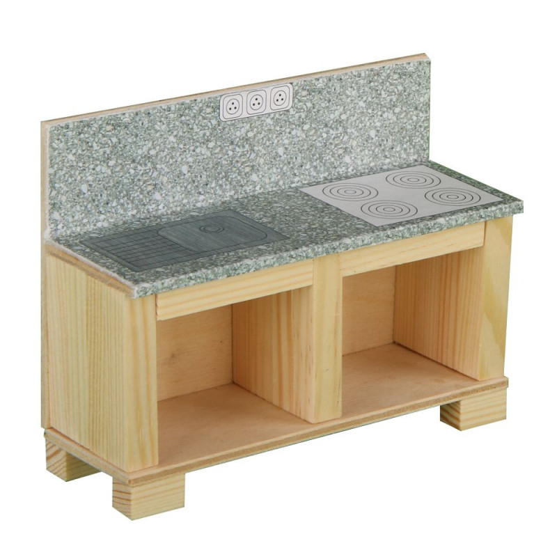 Set de construit Obiecte de mobilier, 128 piese din lemn, Walachia [2]