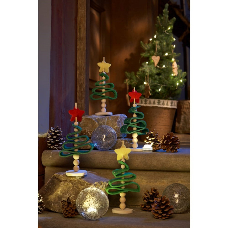 Set de creatie Brad din pasla, 6 buc, Haba [3]