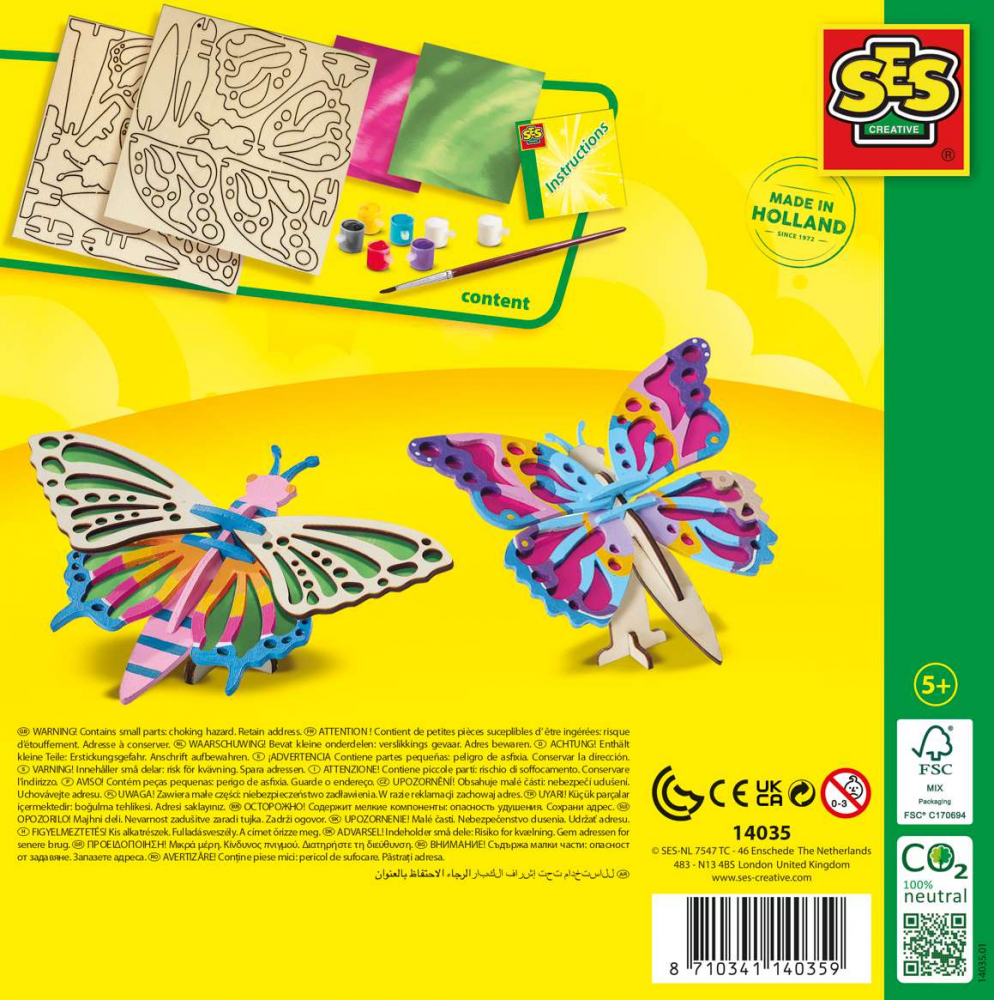 SES Creative-Set De Decorat Fluturi Din Lemn [3]