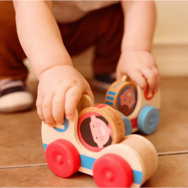 Melissa & Doug-Set de doua masinute din lemn colectia GO TOTs [6]