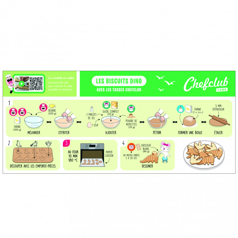 Set de forme de biscuiti Dinozauri 3D, Chefclub kids [2]