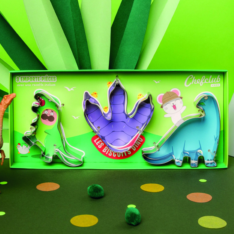 Set de forme de biscuiti Dinozauri 3D, Chefclub kids [5]