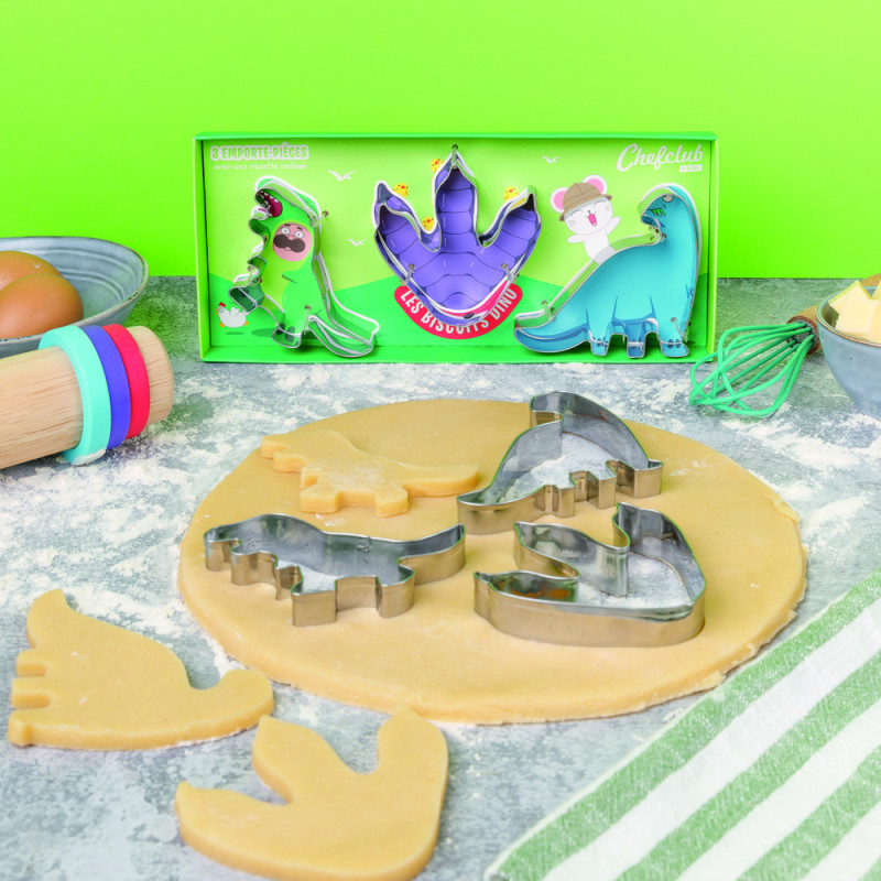 Set de forme de biscuiti Dinozauri 3D, Chefclub kids [4]