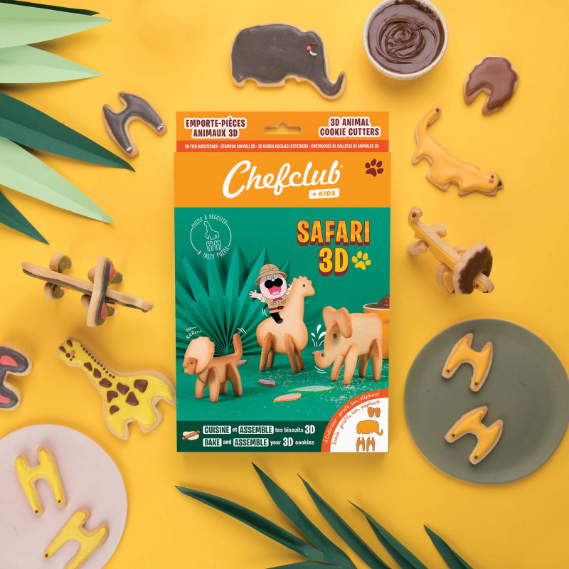 Set de forme de biscuiti Safari 3D, Chefclub kids [1]