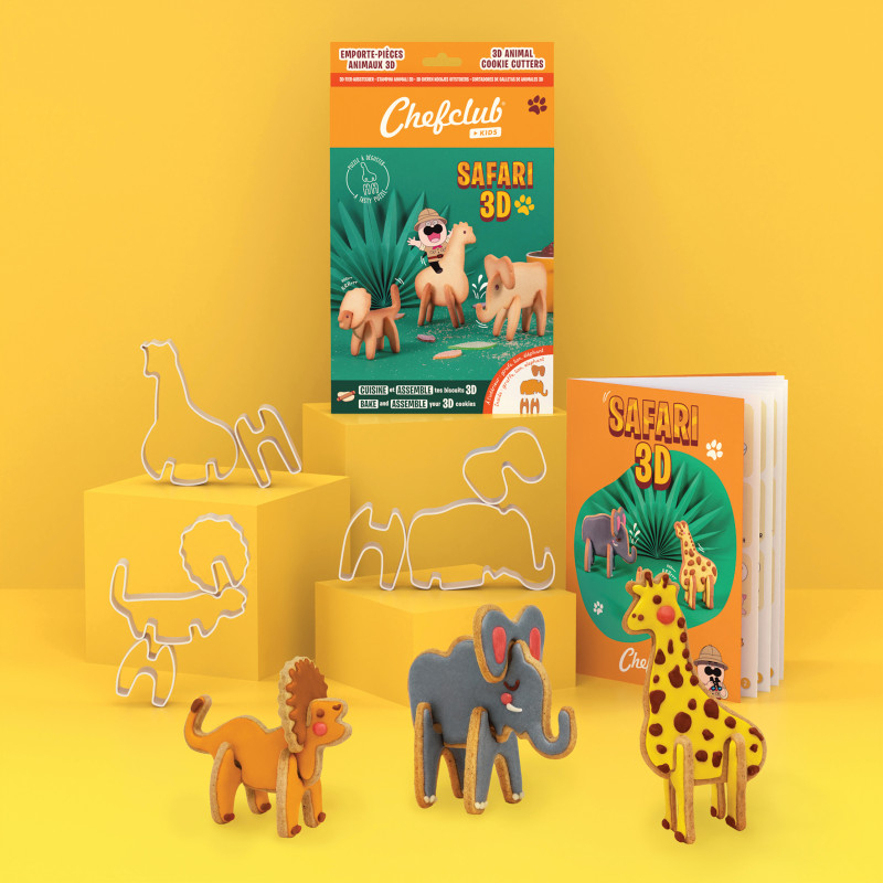 Set de forme de biscuiti Safari 3D, Chefclub kids [2]