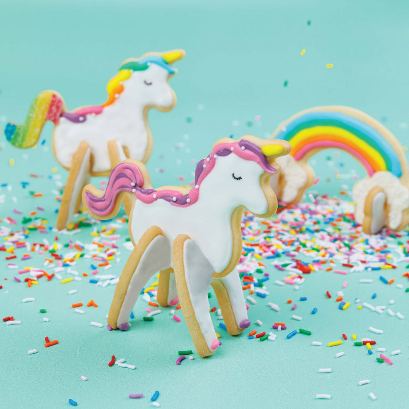 Set de forme de biscuiti Unicorn si Curcubeu 3D, Chefclub kids [5]