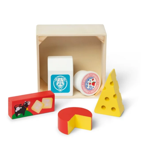 Melissa & Doug-Set de joaca alimente Lactate, din lemn, 5 piese, 2 ani+, Melissa&Doug 95207 [2]