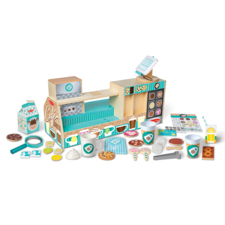 Melissa & Doug-Set de joaca din lemn cu accesorii Ne jucam de-a Cafeneaua - Barista [2]