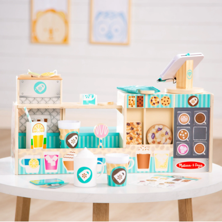 Melissa & Doug-Set de joaca din lemn cu accesorii Ne jucam de-a Cafeneaua - Barista [3]