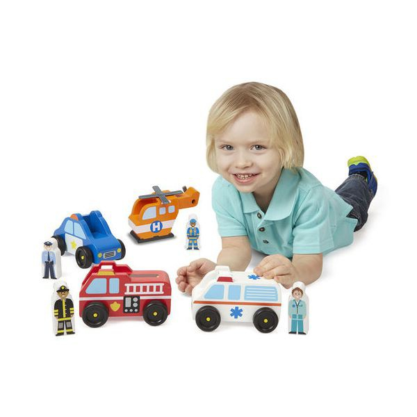 Melissa & Doug Set de joaca din lemn Vehicule de interventie [3]