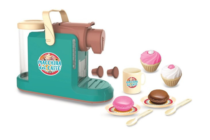 Set de joaca si bucatarie pentru copii, espressor cu capsule si accesorii servit cafea, sunete realistice, lumini si functionare cu apa [2]