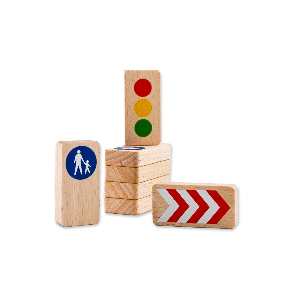 Waytoplay-Set de jucarie cu semne de circulatie din lemn - Waytoplay accesorii pista de joaca [4]