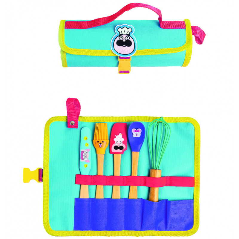 Set de Mini-Ustensile de bucatarie pentru Copii, cu husa, Chefclub kids [1]