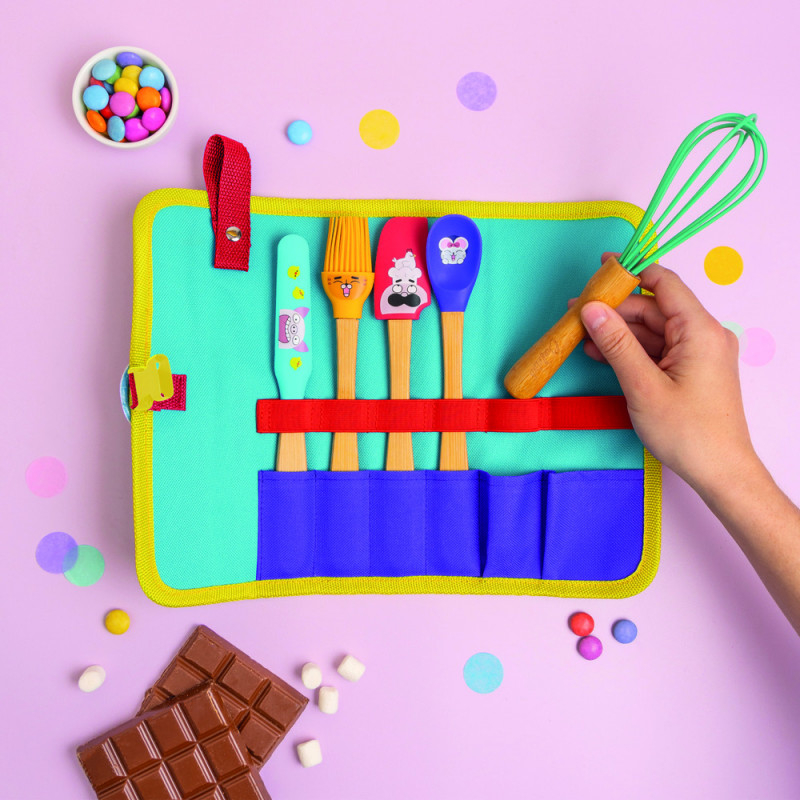 Set de Mini-Ustensile de bucatarie pentru Copii, cu husa, Chefclub kids [4]