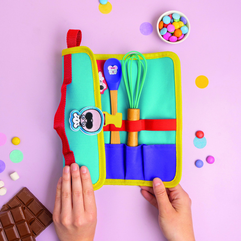 Set de Mini-Ustensile de bucatarie pentru Copii, cu husa, Chefclub kids [5]