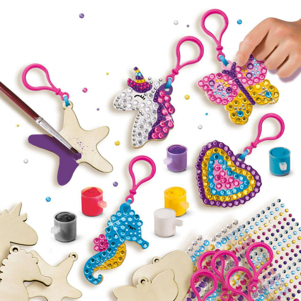 SES Creative-Set De Pictat Si Lipit Diamante -Brelocuri Din Lemn [3]