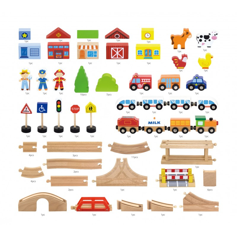 Set de trenulete din 90 de piese [2]