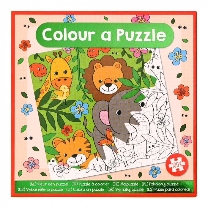 WinsHolland-Set DIY Coloreaza propriul puzzle - animale din jungla [2]