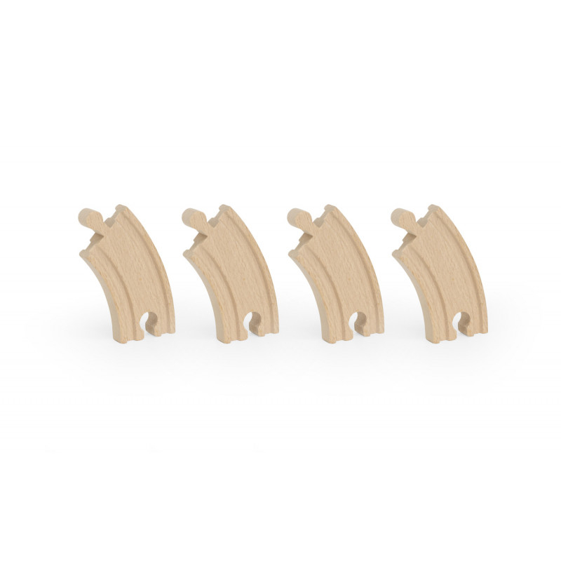 Set extensii sine din lemn mini curbate pentru trenulete, 4 buc,Viga [3]