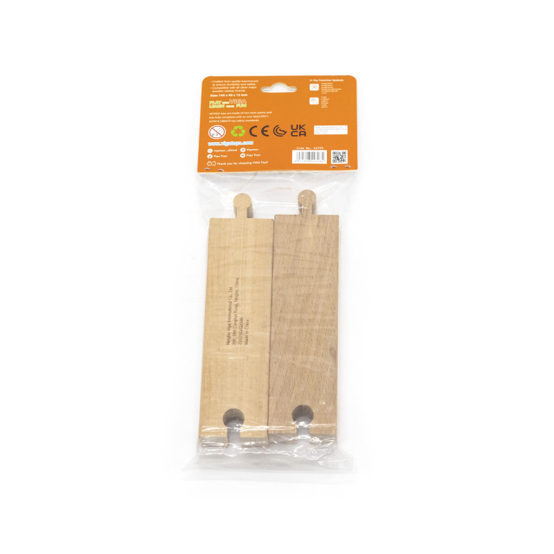 Set extensii sine din lemn pentru trenulete, 4 buc, drepte medii,Viga [2]