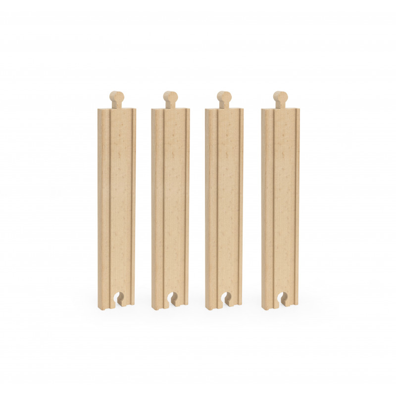 Set extensii sine din lemn pentru trenulete, 4 buc, drepte medii,Viga [3]