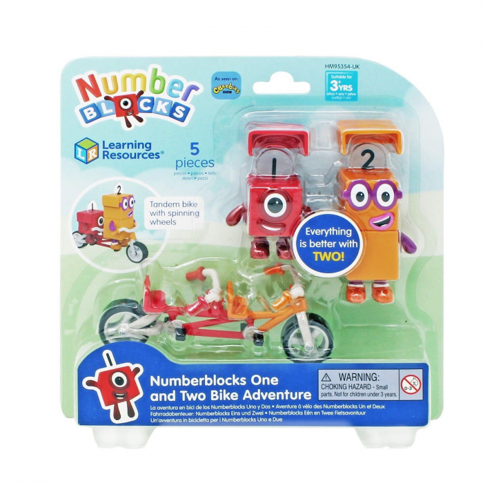 Hand2Mind Set figurine Numberblocks - Aventuri pe bicicleta cu Unu & Doi [5]