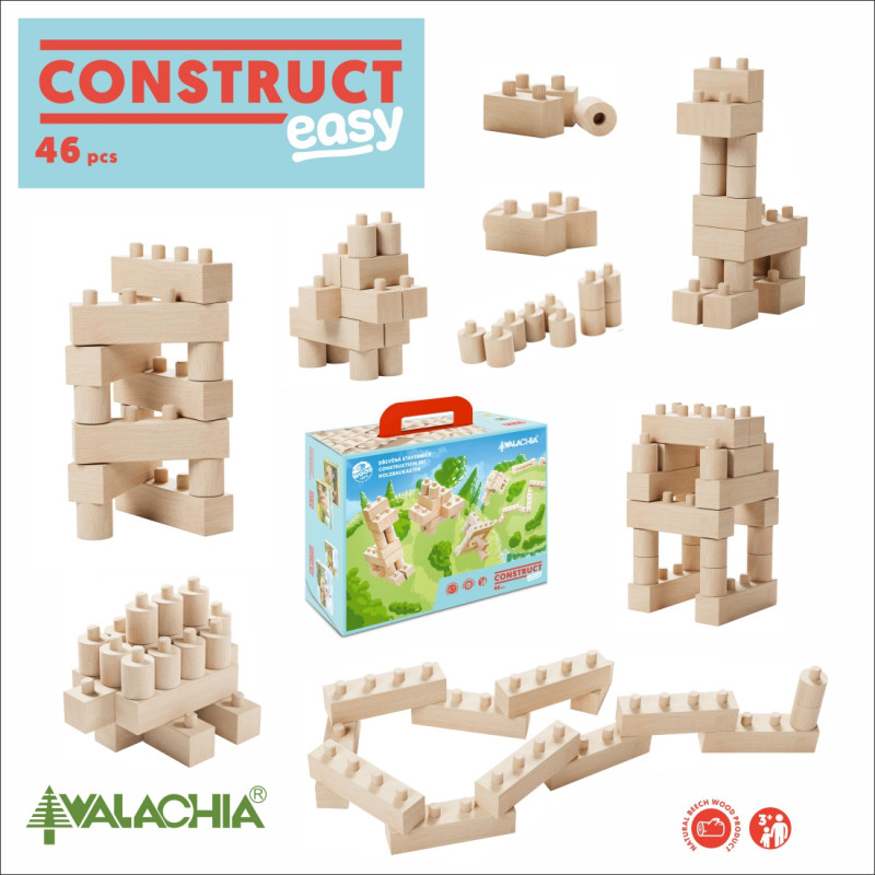 Set gama Construct Easy format din 46 piese, cu piese tip Lego, Walachia [3]