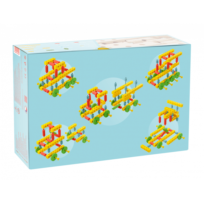 Set gama Construct format din 67 piese, pentru construit masini, animale si alte modele, Walachia [4]
