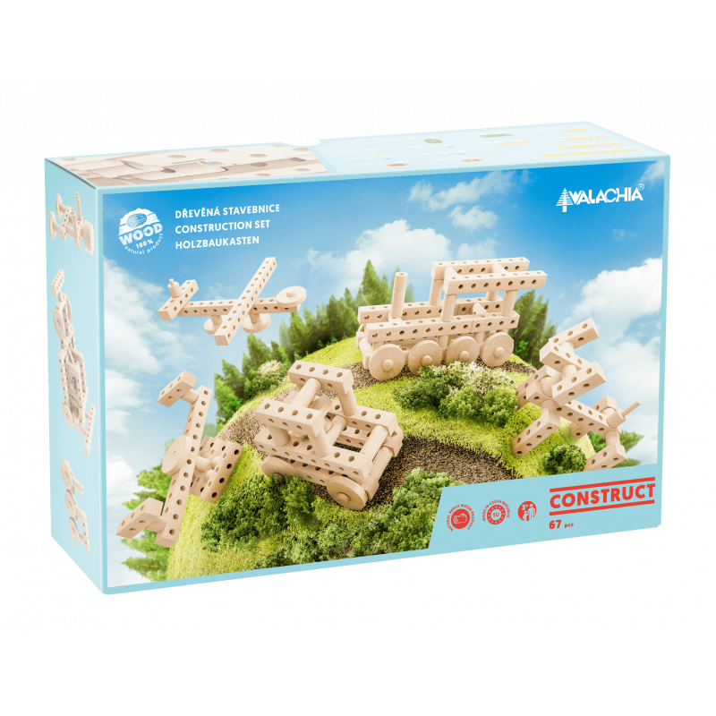Set gama Construct format din 67 piese, pentru construit masini, animale si alte modele, Walachia [1]
