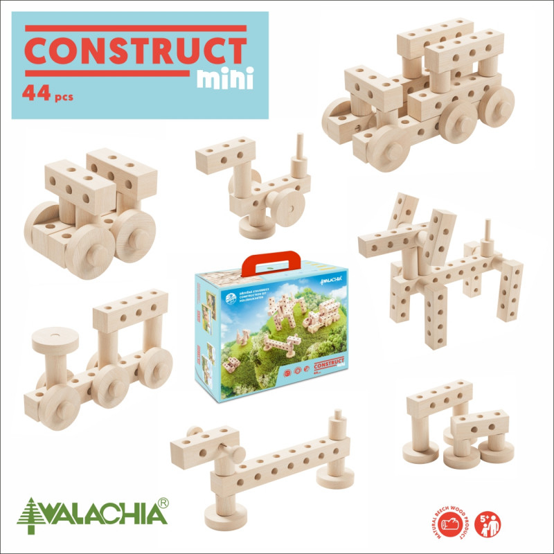 Set gama Construct Mini format din 44 piese, pentru construit masini, animale si alte modele, Walachia [11]