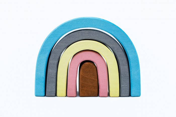 Marc toys-Set Handmade, Curcubeu Arcada Mica Albastru [7]